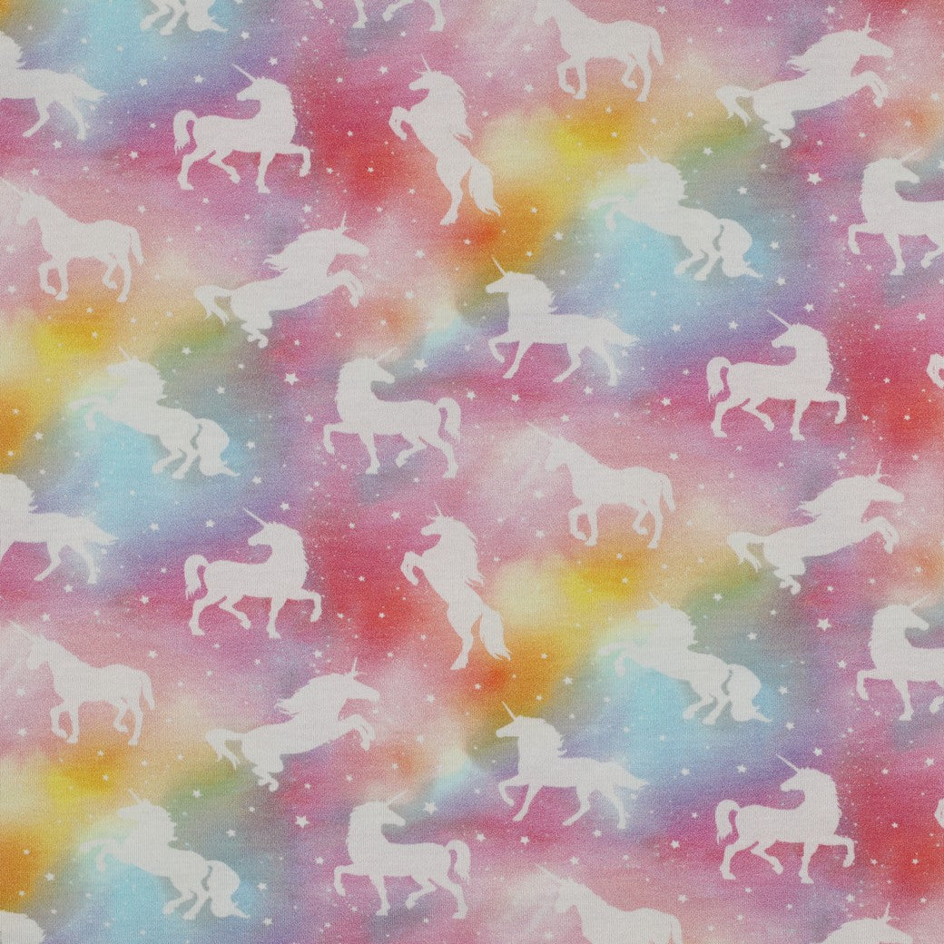 Sparkly Unicorns Cotton Jersey Fabric