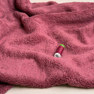 Cotton Teddy Fabric in Plum
