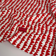 Heart Stripes Organic GOTS Cotton Ribbed Jersey