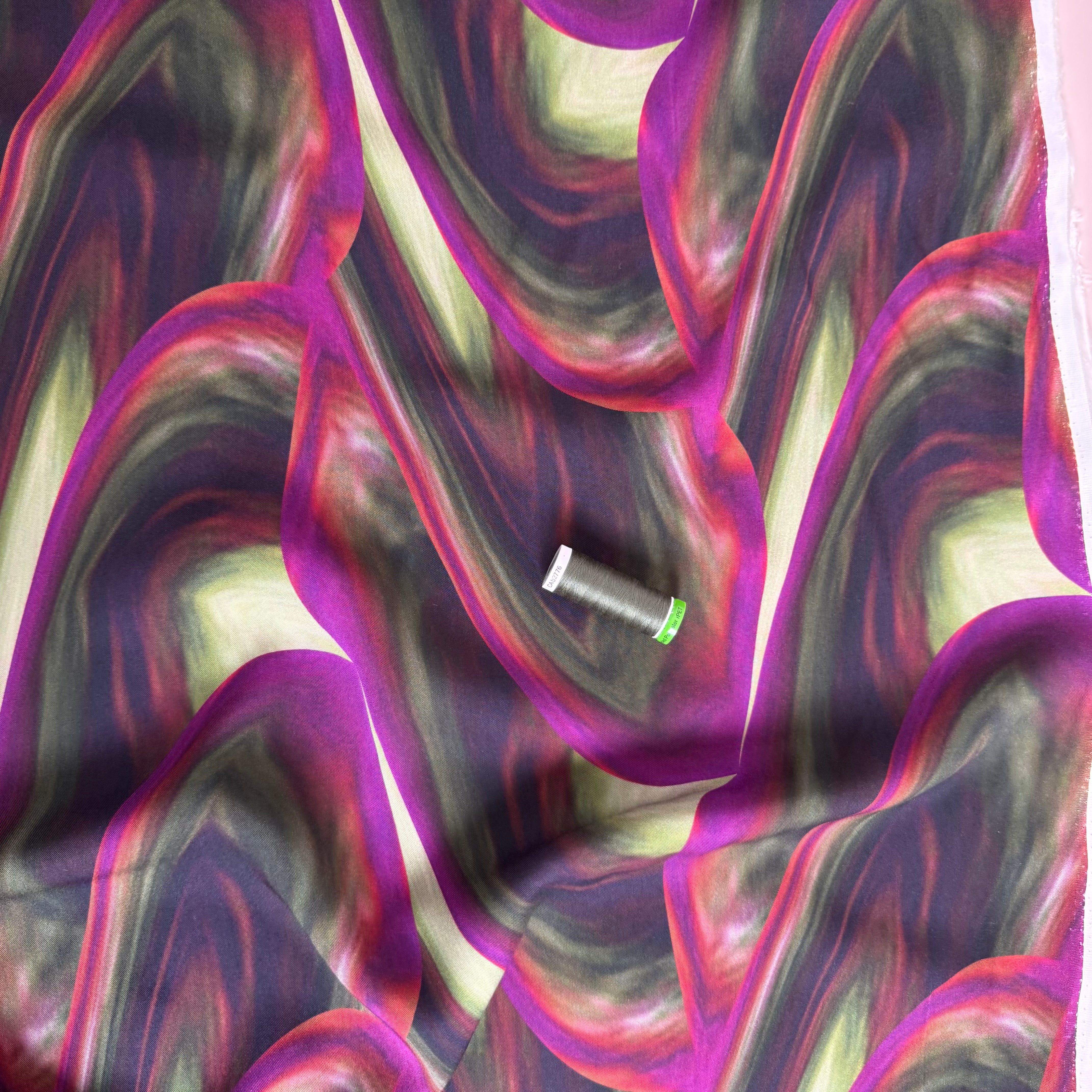 Swirly Leaves Viscose Twill with LENZING™ ECOVERO™ fibres