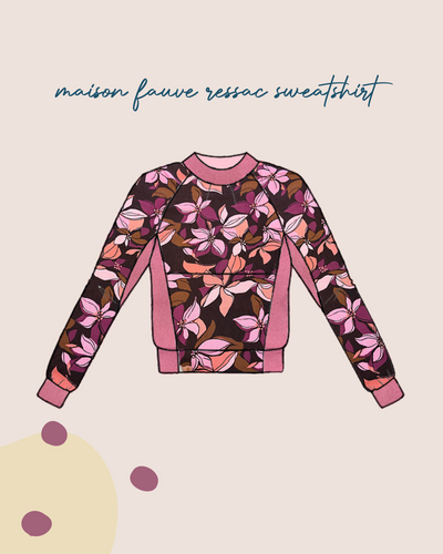 Sewing Kit - Fabric & Notions for RESSAC Sweater with NO pattern