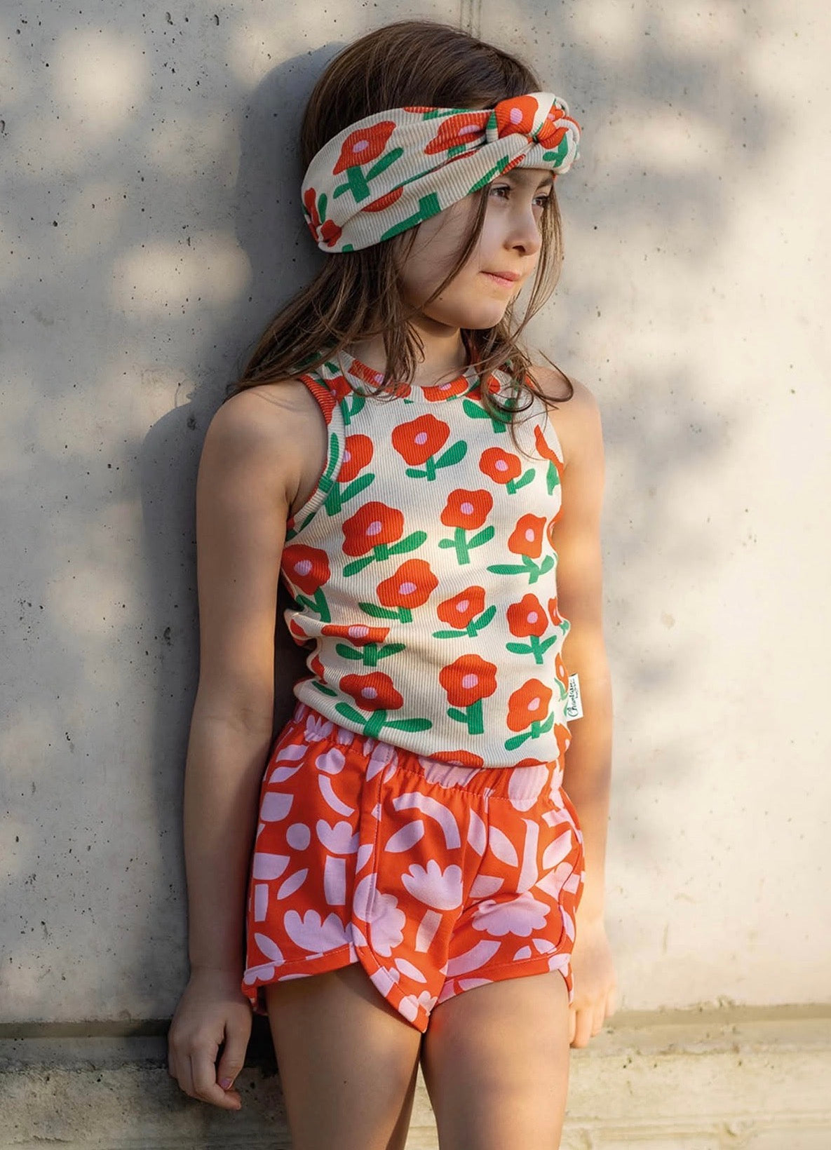 Abstract Shapes Pink GOTS Organic Cotton Jersey