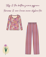 Make an Outfit Colour Bundle & Sewing Kit - Pyjama Bundle with Striped Cotton and Printed Jersey