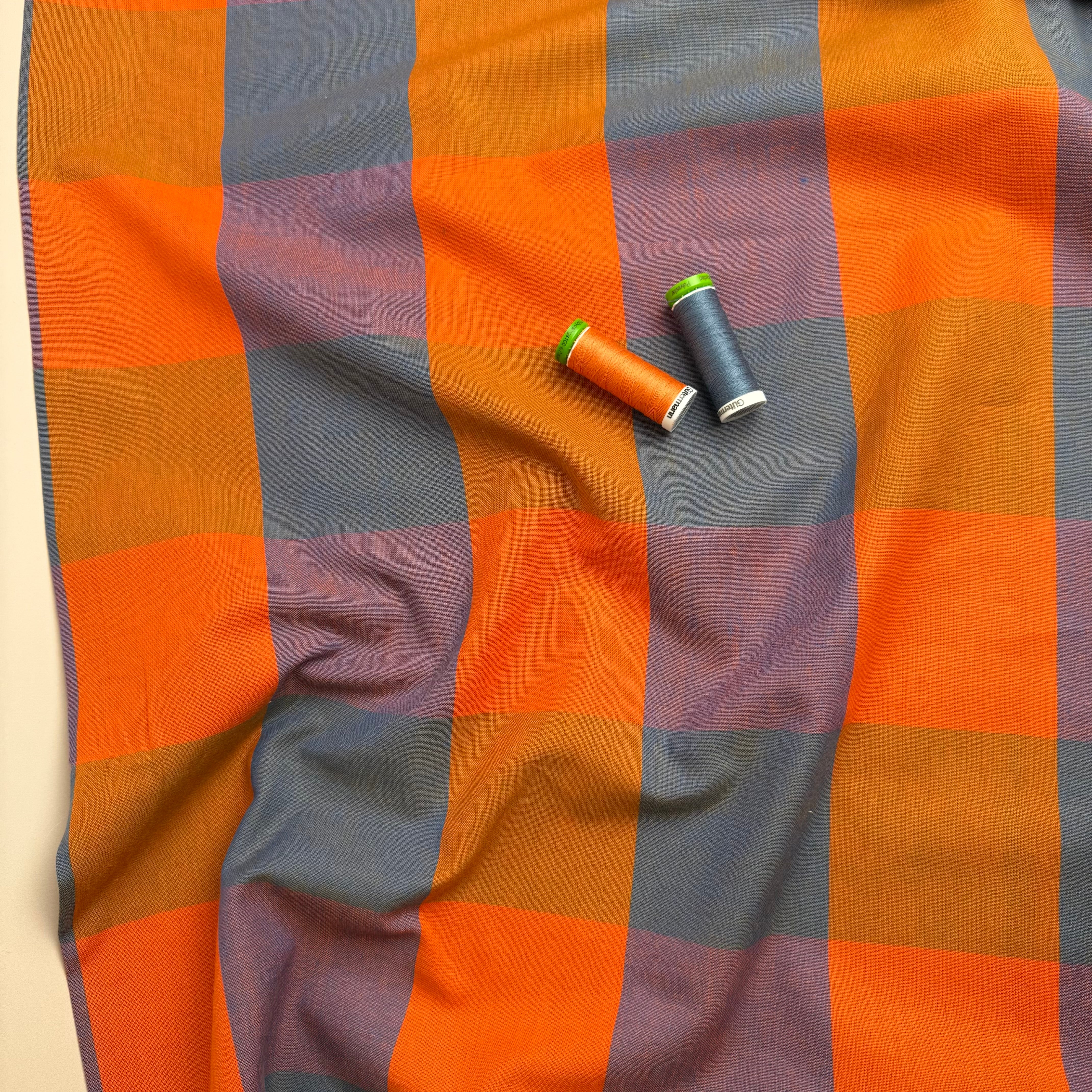 Fableism Supply Co - Cobalt / Red Plaid Yarn Dyed Cotton from Swedish Holidays