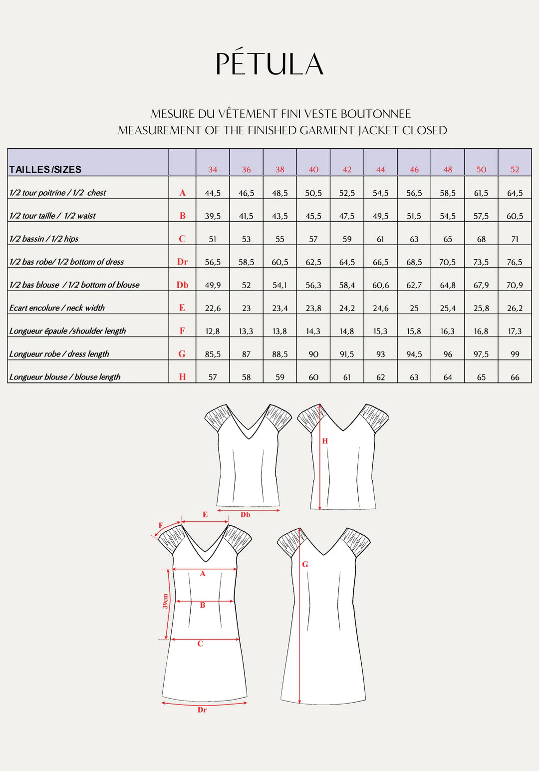 Maison Fauve - PÉTULA Dress and Blouse Paper Sewing Pattern