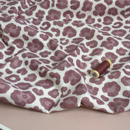 Leopard Print Pink GOTS Organic Cotton French Terry