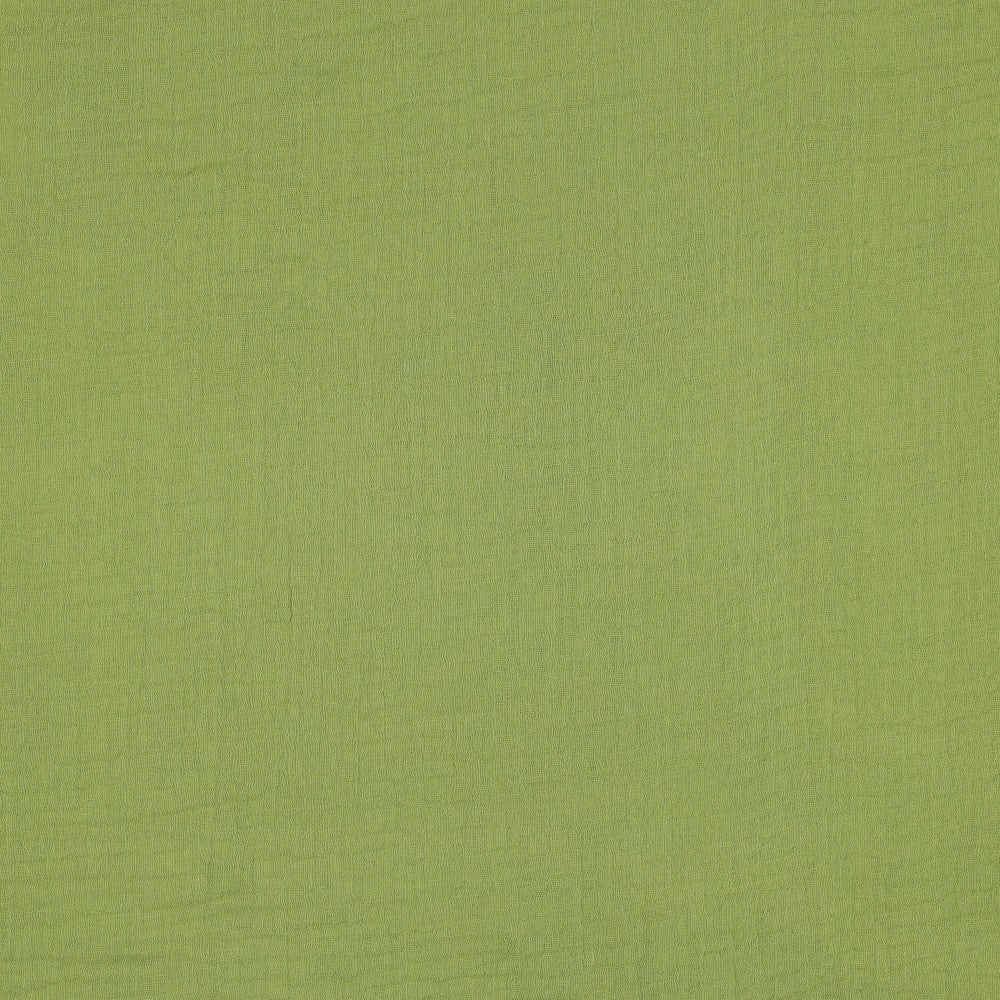 Meadow Green Solid Cotton Double Gauze