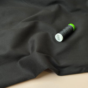 Peach Touch Cotton Gabardine with Stretch in Black