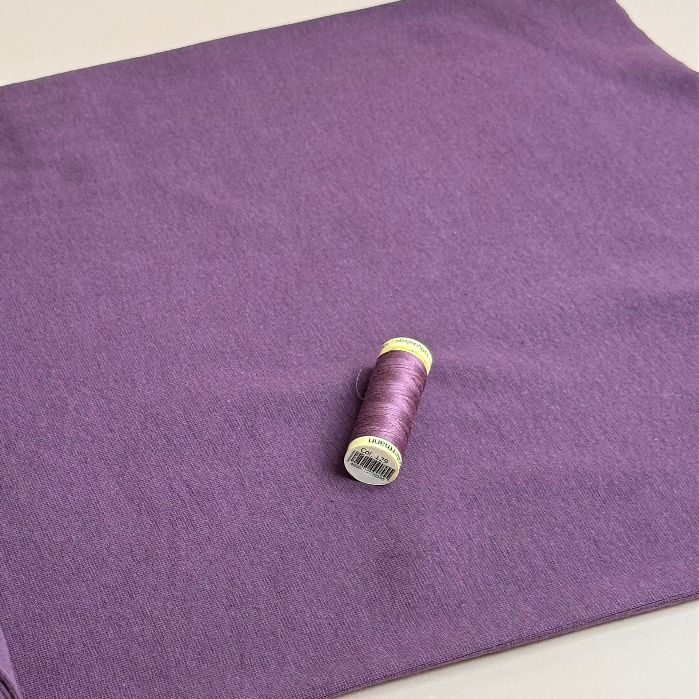 Dark Purple Tabular Cotton Cuff Ribbing Fabric