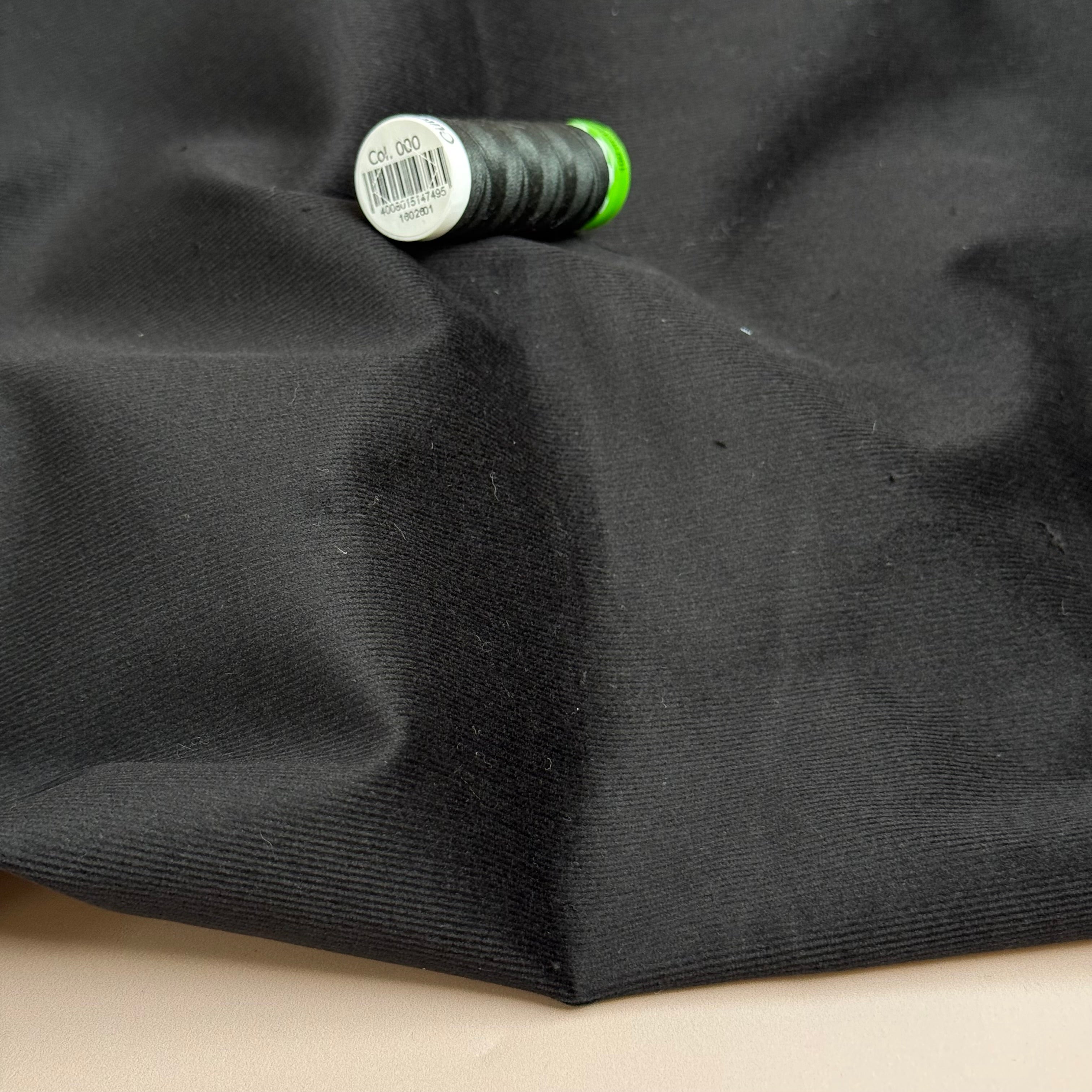28 Wale Cotton Needlecord in Navy with Stretch