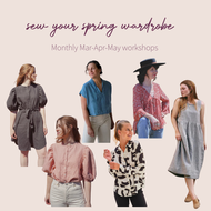 Sew Spring Wardrobe - Make your own Blouse, Shirt and Dress from woven fabrics - monthly workshops