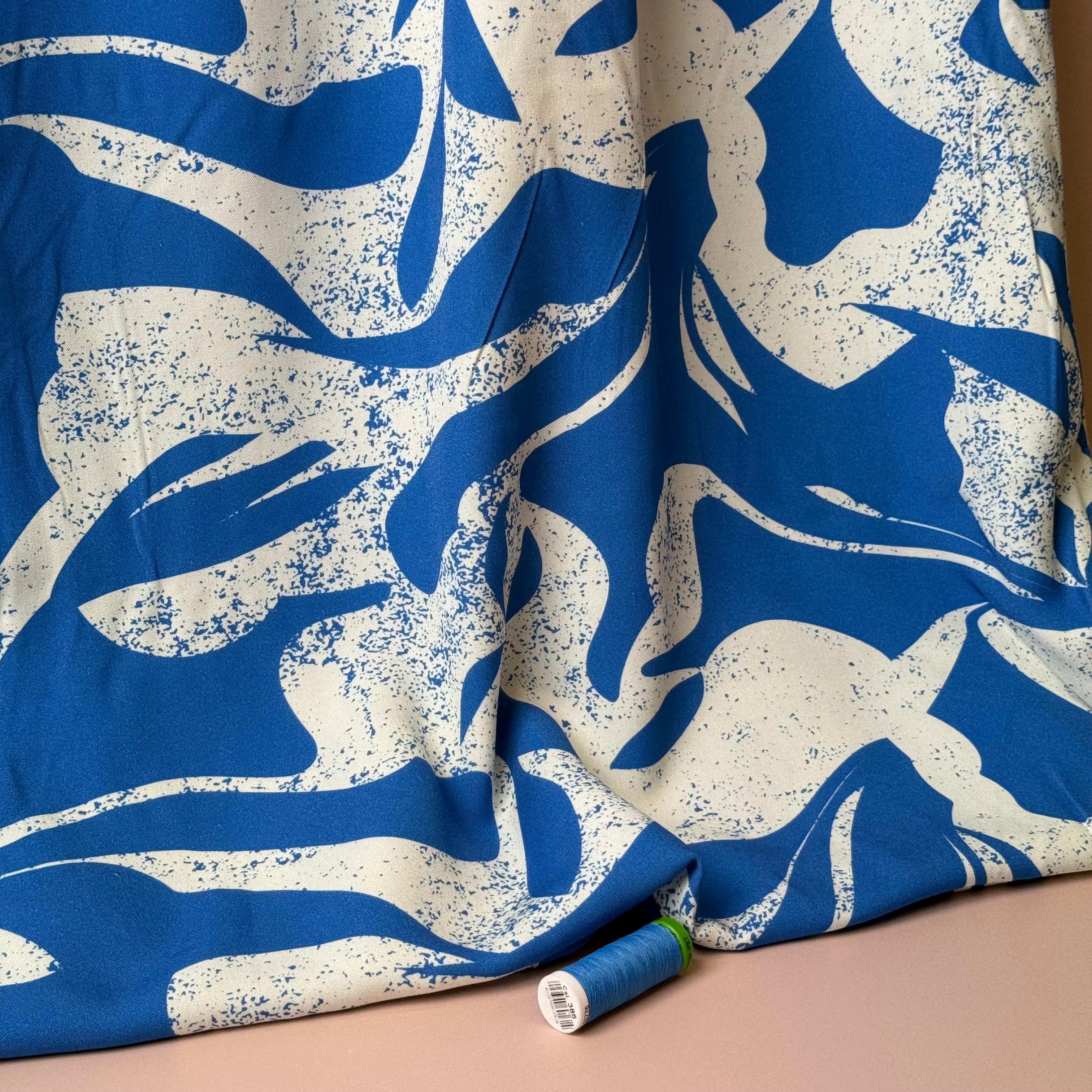Light & Lush - Mediterranean Waves Viscose Twill Fabric