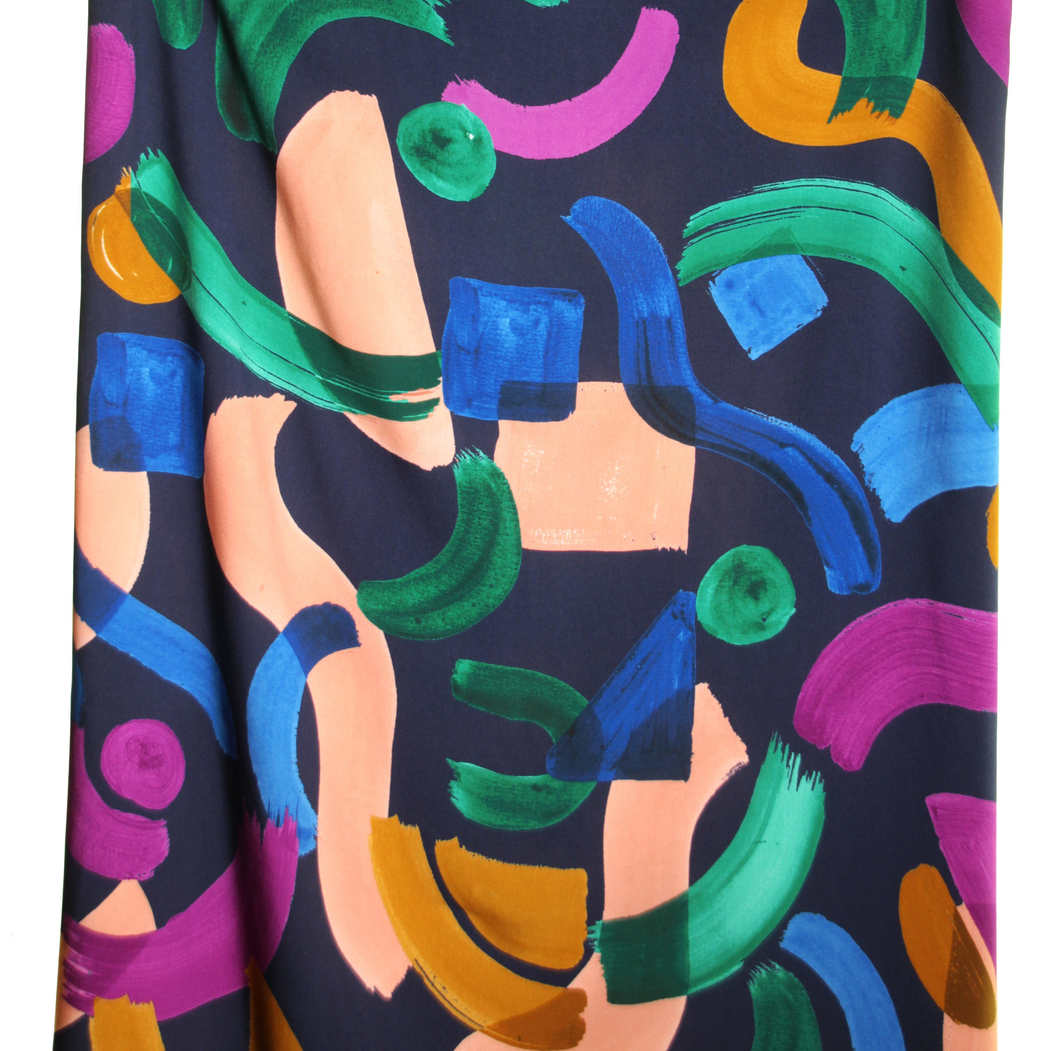 Atelier Jupe - Colourful Graphic Print Viscose Fabric