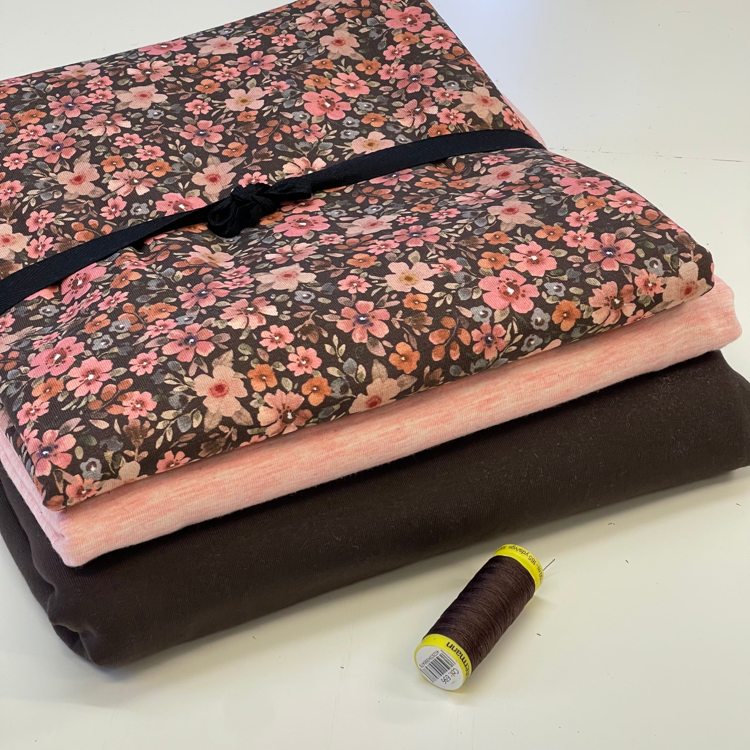 Colour Bundles - Ditsy Autumn Flowers Cotton Jersey Fabrics