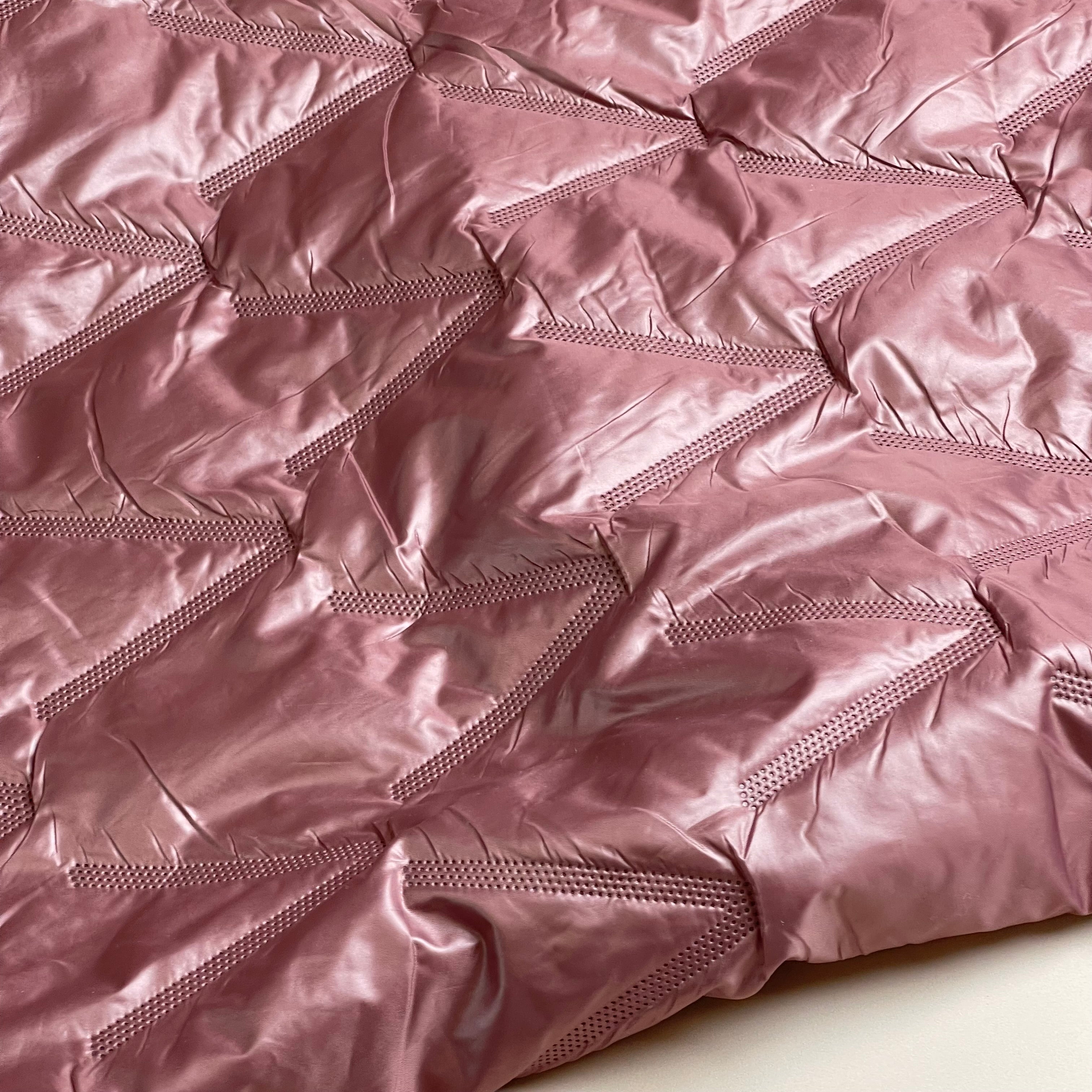 Reversible Quilted Puffer Fabric in Rosewood