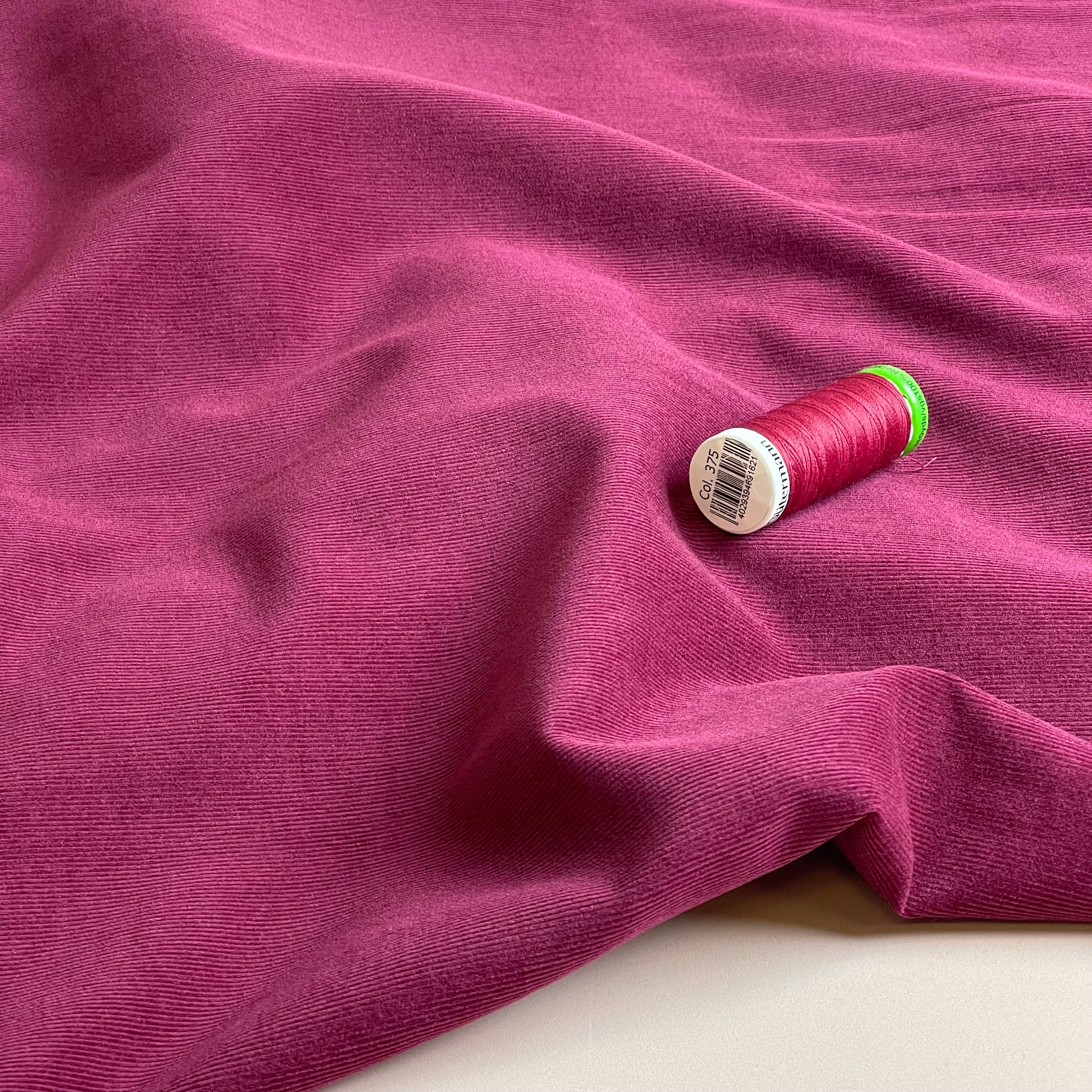 28 Wale Pure Cotton Needlecord in Wine