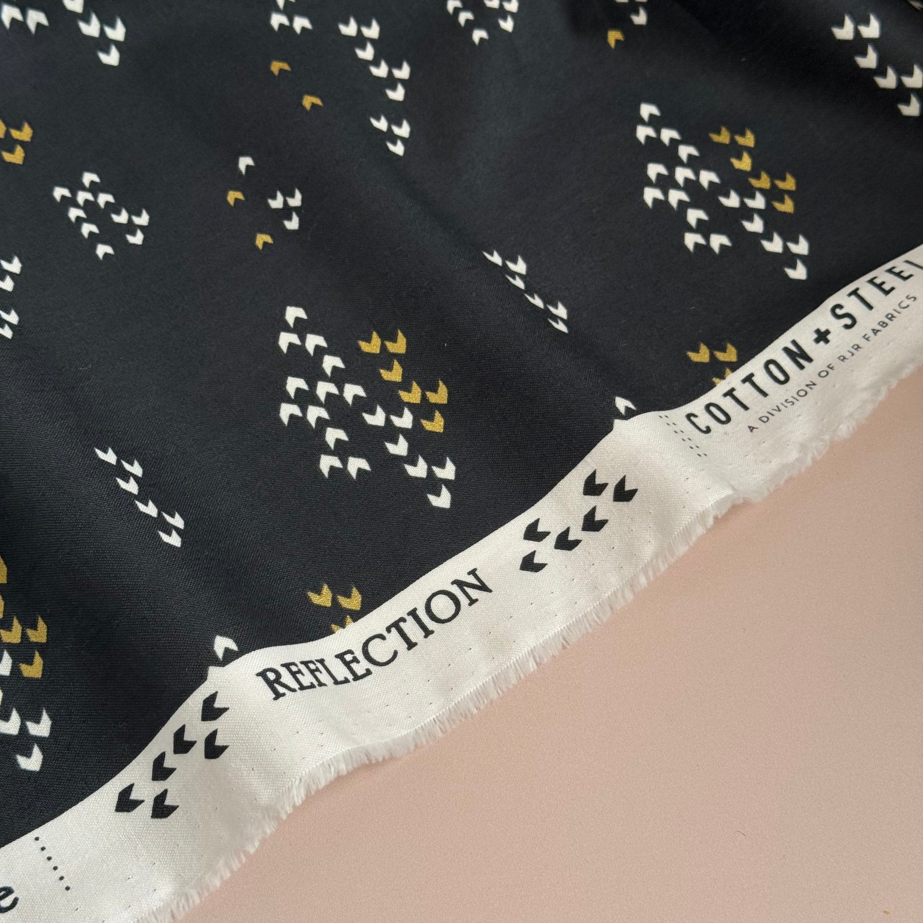Cotton and Steel - Reflection Pitch Japanese Metallic Cotton Fabric