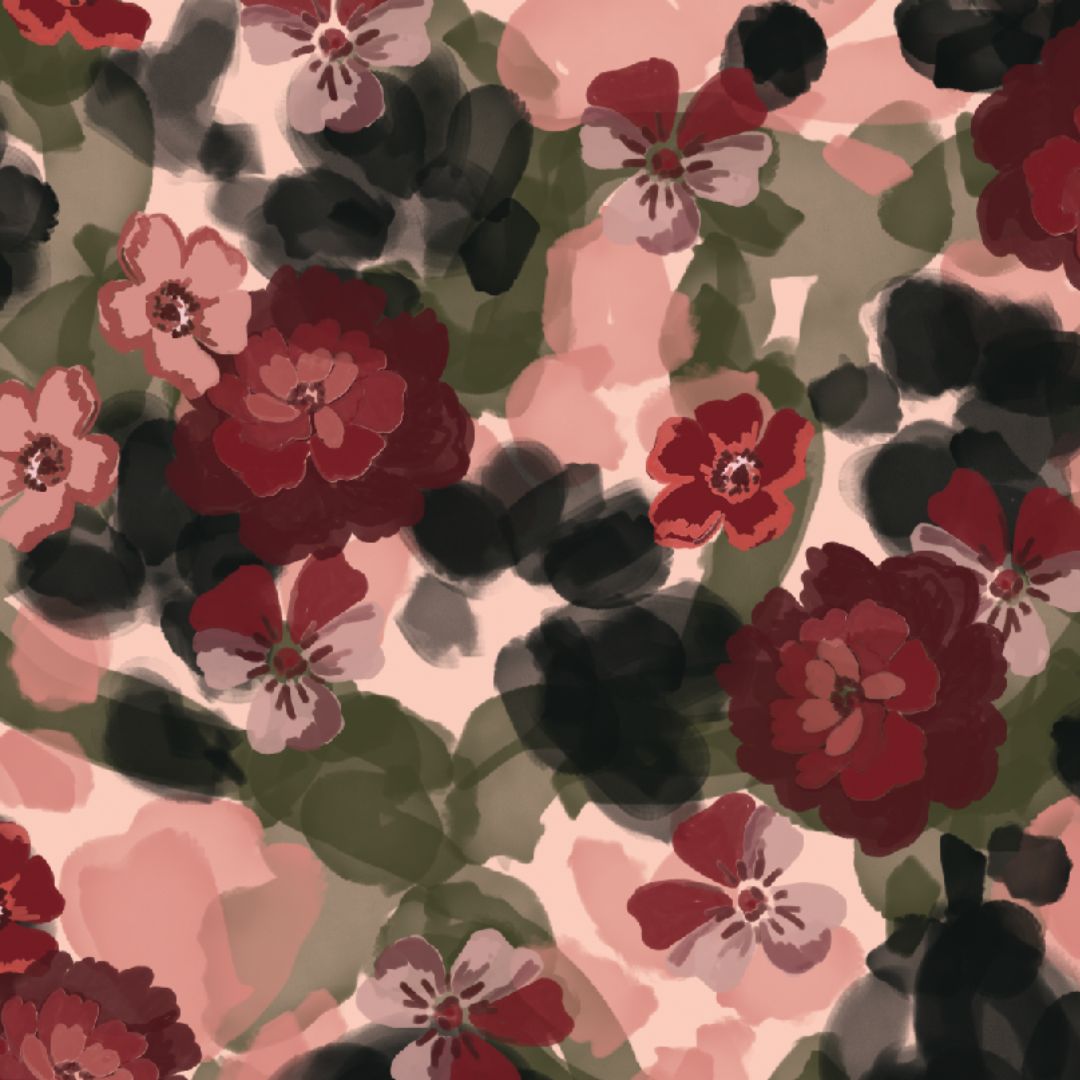 Lise Tailor - Flower Drips Viscose Twill Fabric