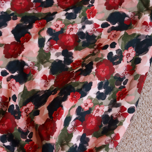 Lise Tailor - Flower Drips Viscose Twill Fabric