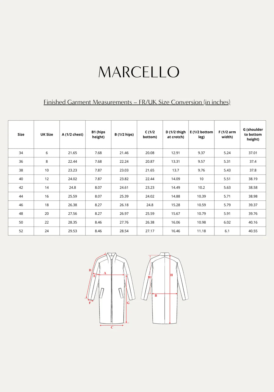 Maison Fauve - MARCELLO coat Paper Sewing Pattern