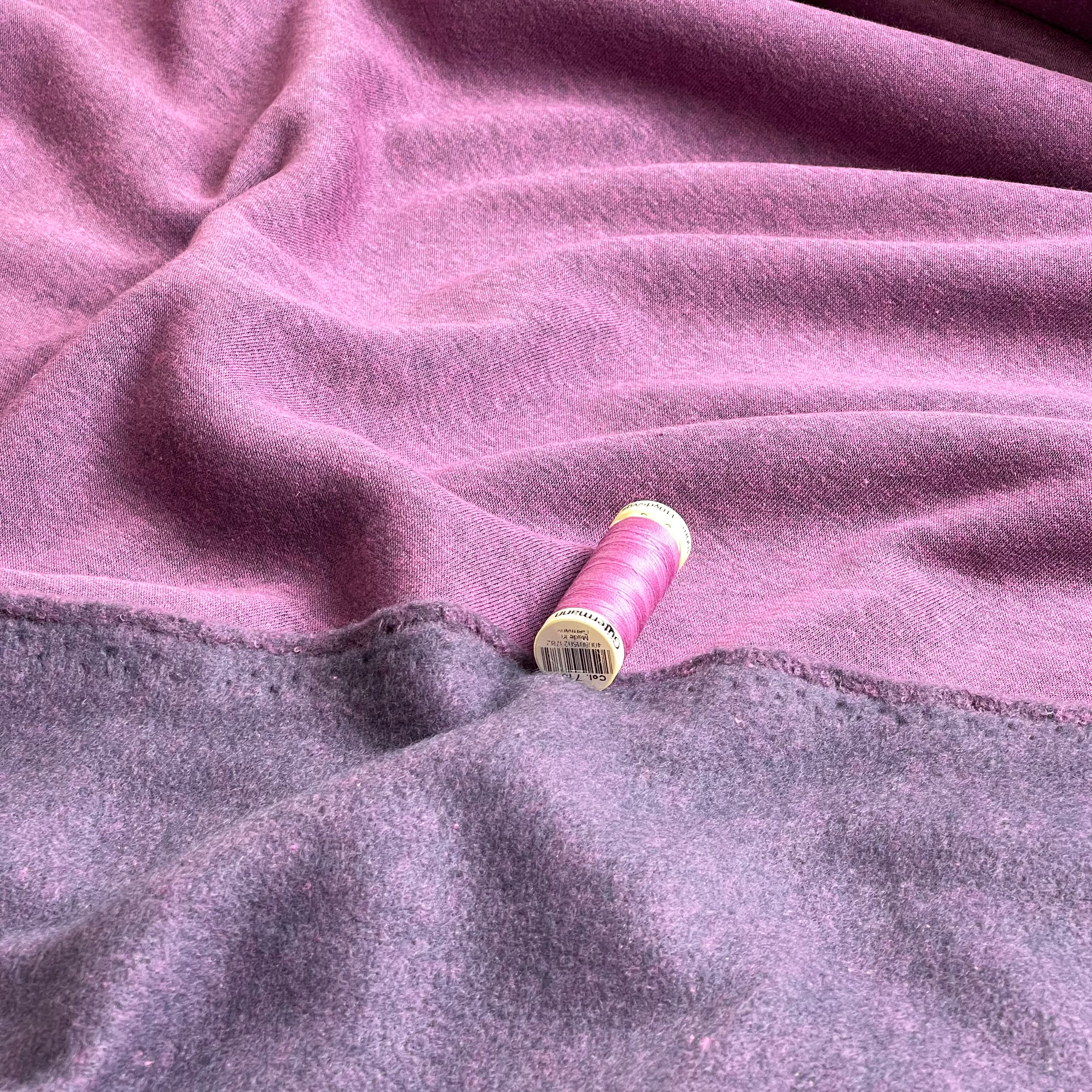 REMNANT 1 metre - Danish Design - Snuggly Melange Brushed Sweat-shirting in Rose