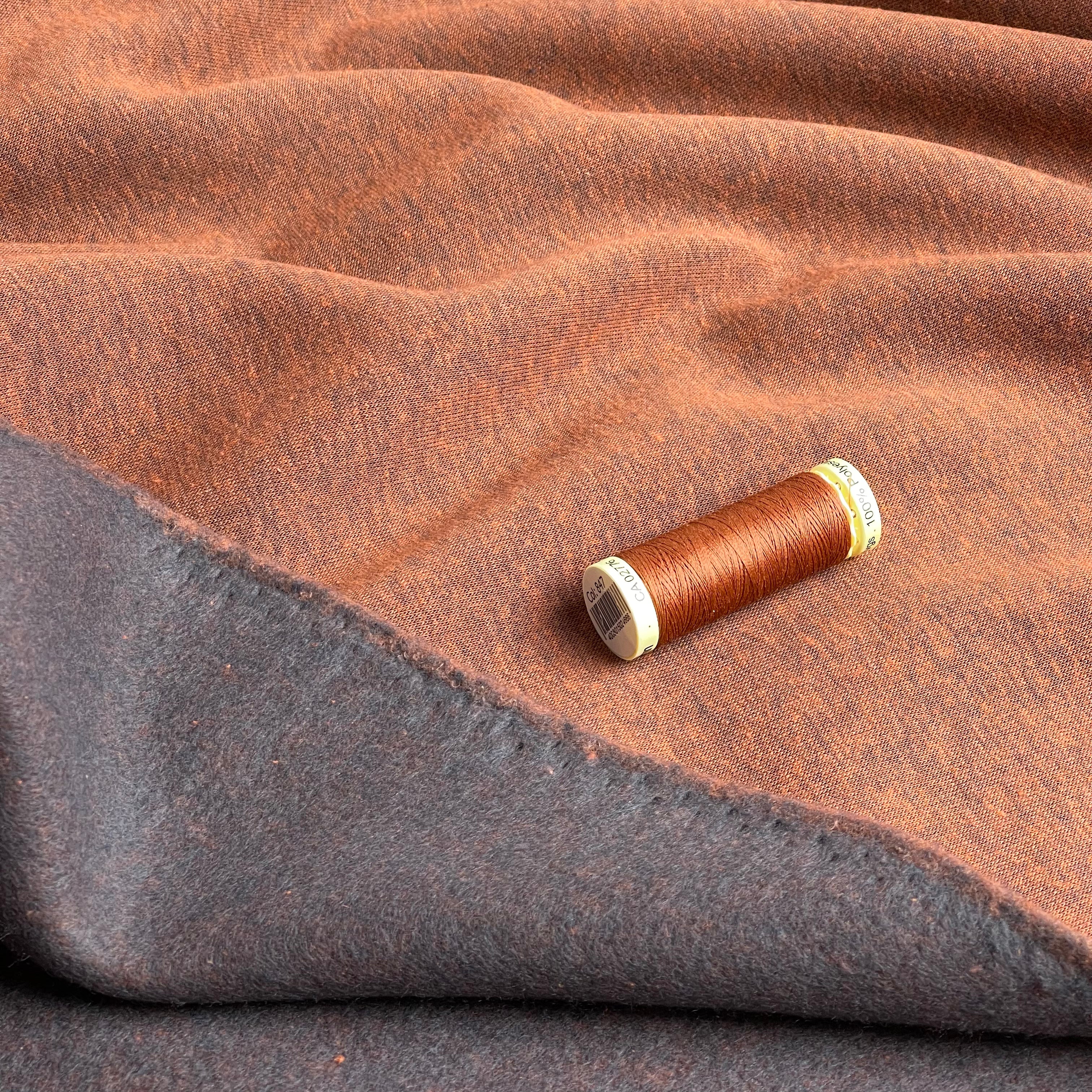 Danish Design - Snuggly Melange Brushed Sweat-shirting in Rust