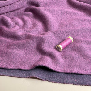 REMNANT 1 metre - Danish Design - Snuggly Melange Brushed Sweat-shirting in Rose