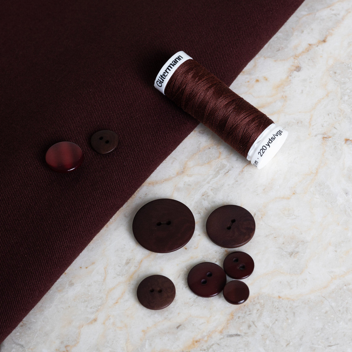 REMNANT 0.42 Metre - Atelier Brunette - Crispy Brownie Light Cotton Gabardine Fabric