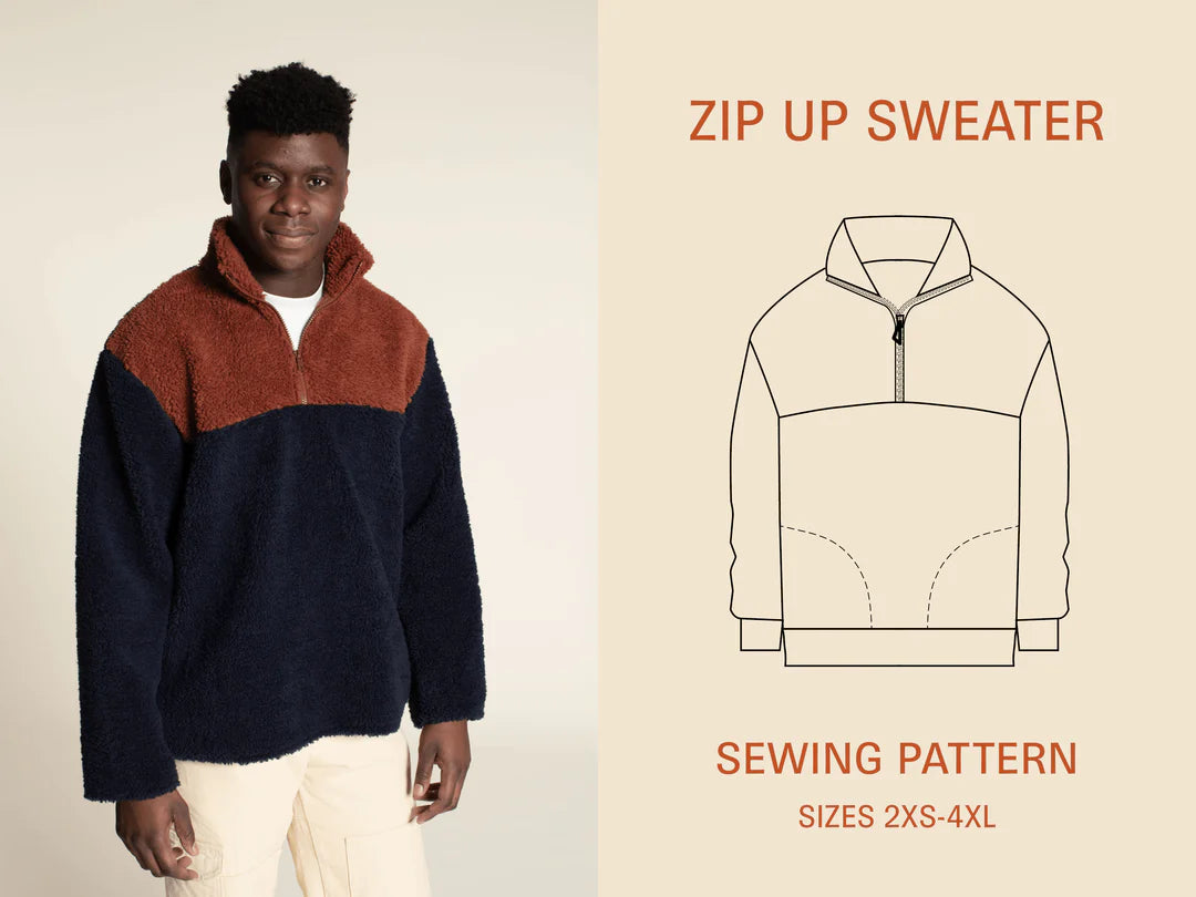 Wardrobe by Me - Zip-Up Sweater - Mens Sewing Pattern