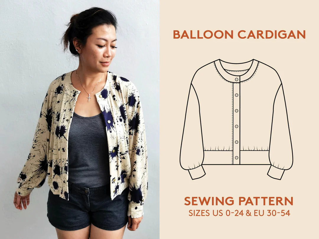 Wardrobe by Me - Balloon Cardigan Sewing Pattern