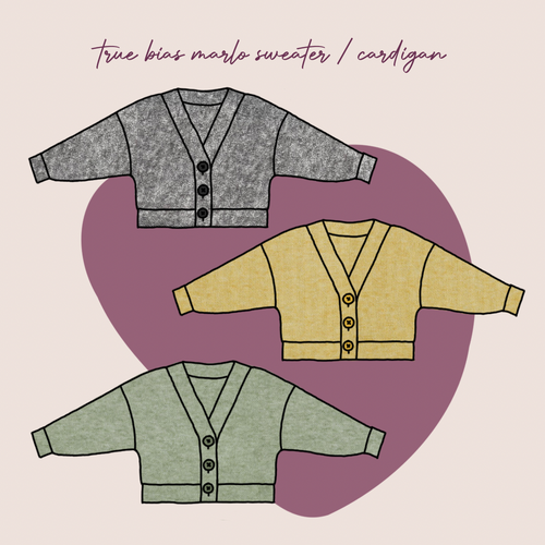 Sewing Kit - Marlo Sweater in Snug Sweater Knit - Multiple Colours & Fabric Types