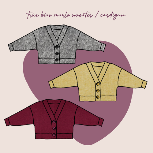 Sewing Kit - Marlo Sweater in Snug Sweater Knit - Multiple Colours & Fabric Types