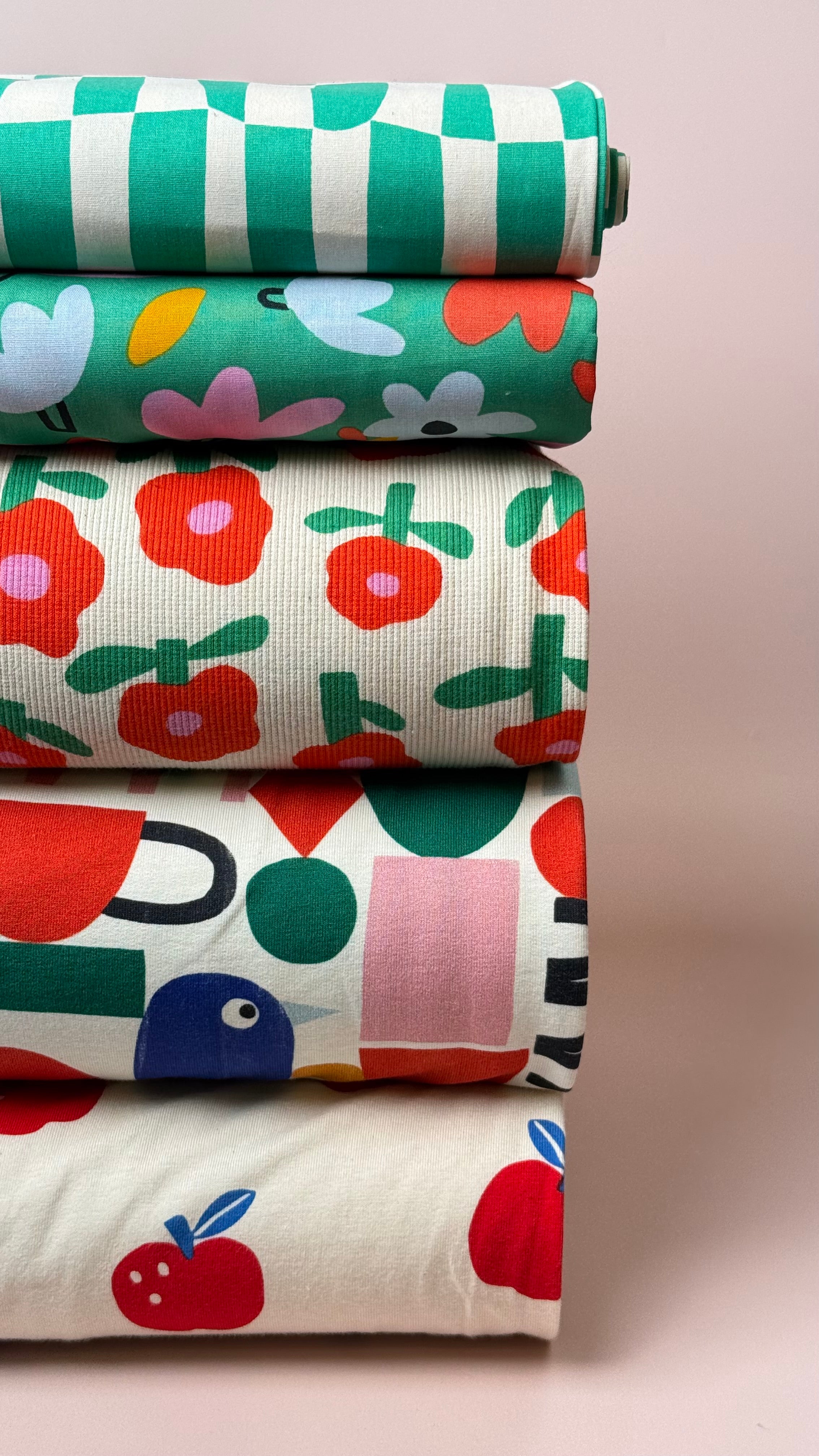 Funky Shapes Organic GOTS Cotton French Terry