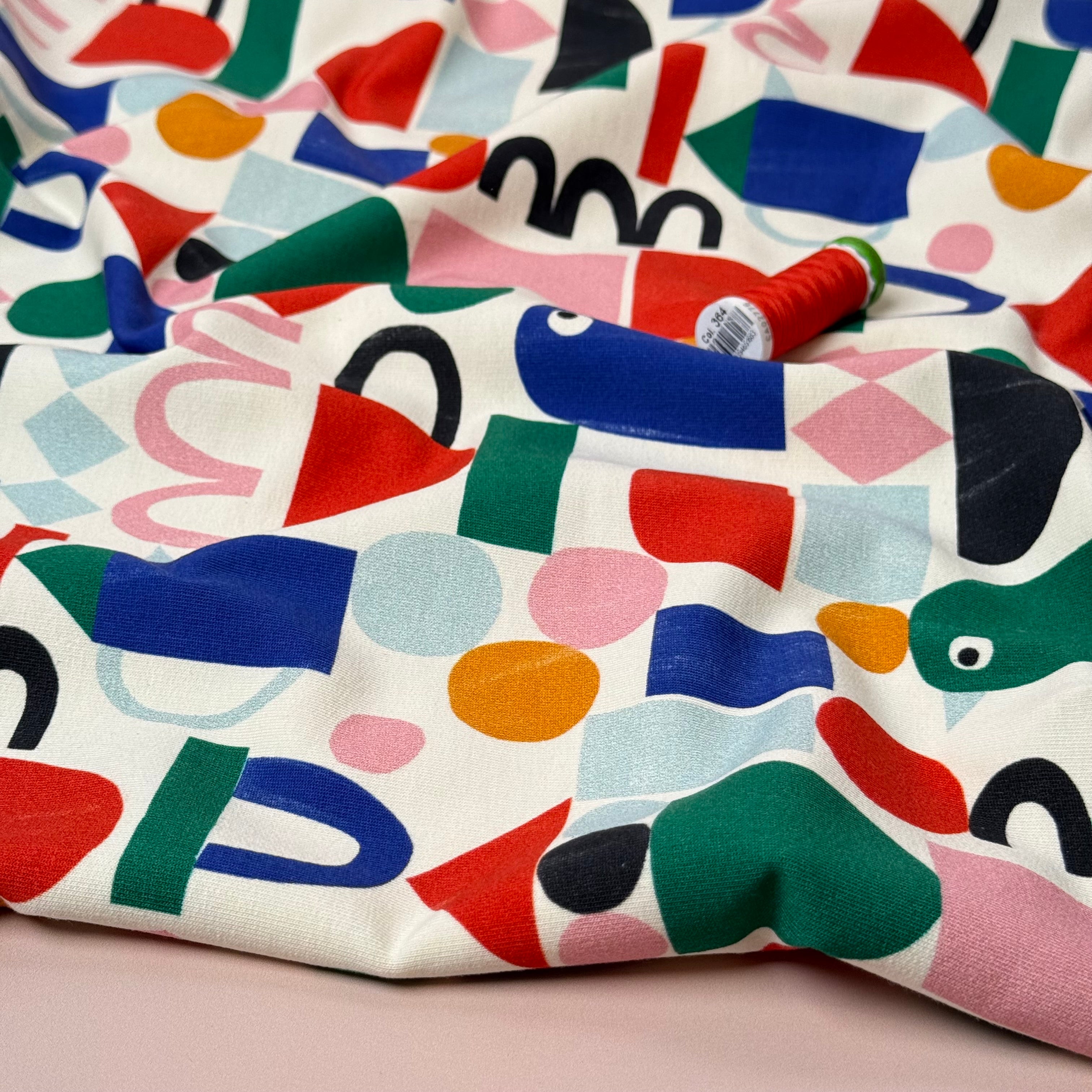 Funky Shapes Organic GOTS Cotton French Terry