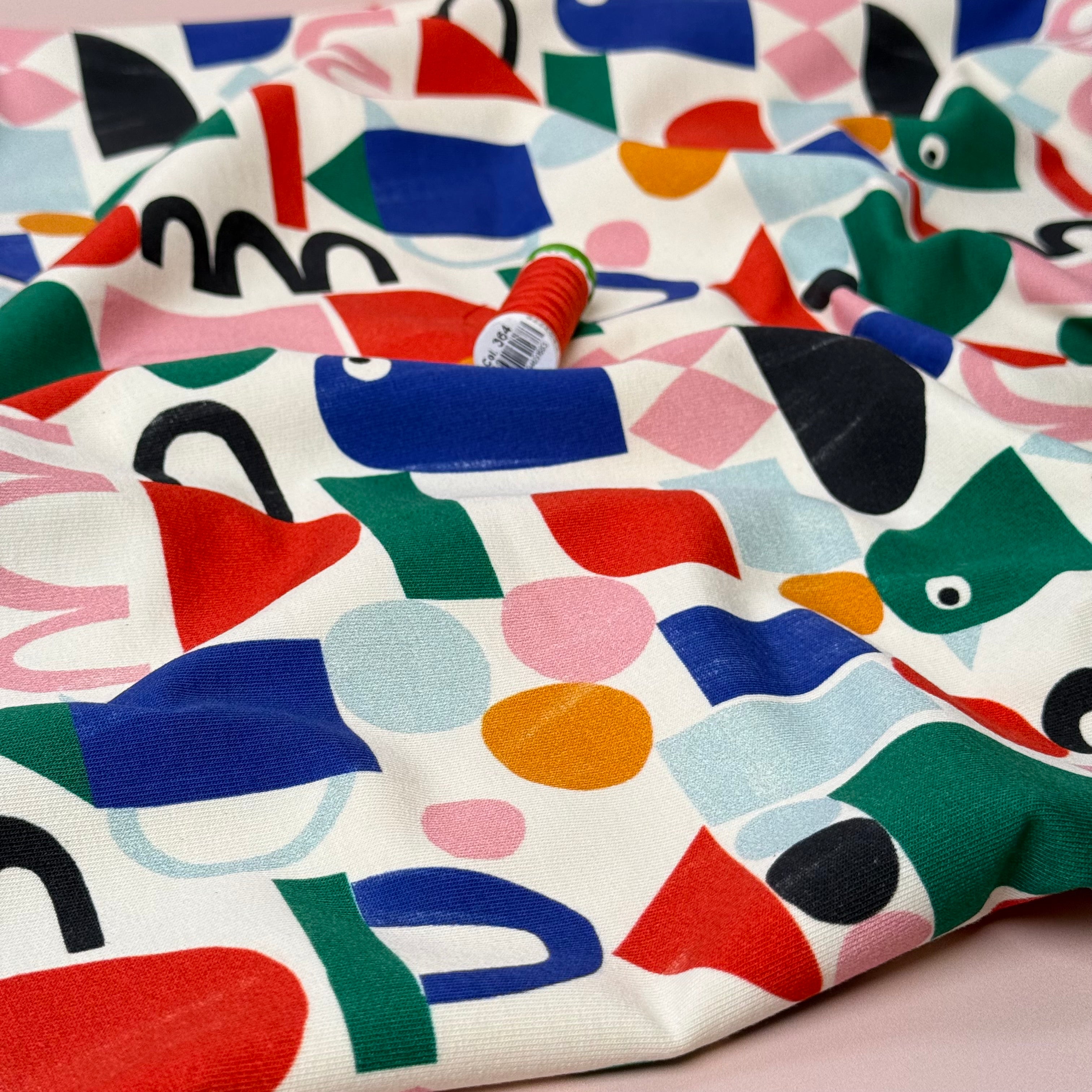 Funky Shapes Organic GOTS Cotton French Terry