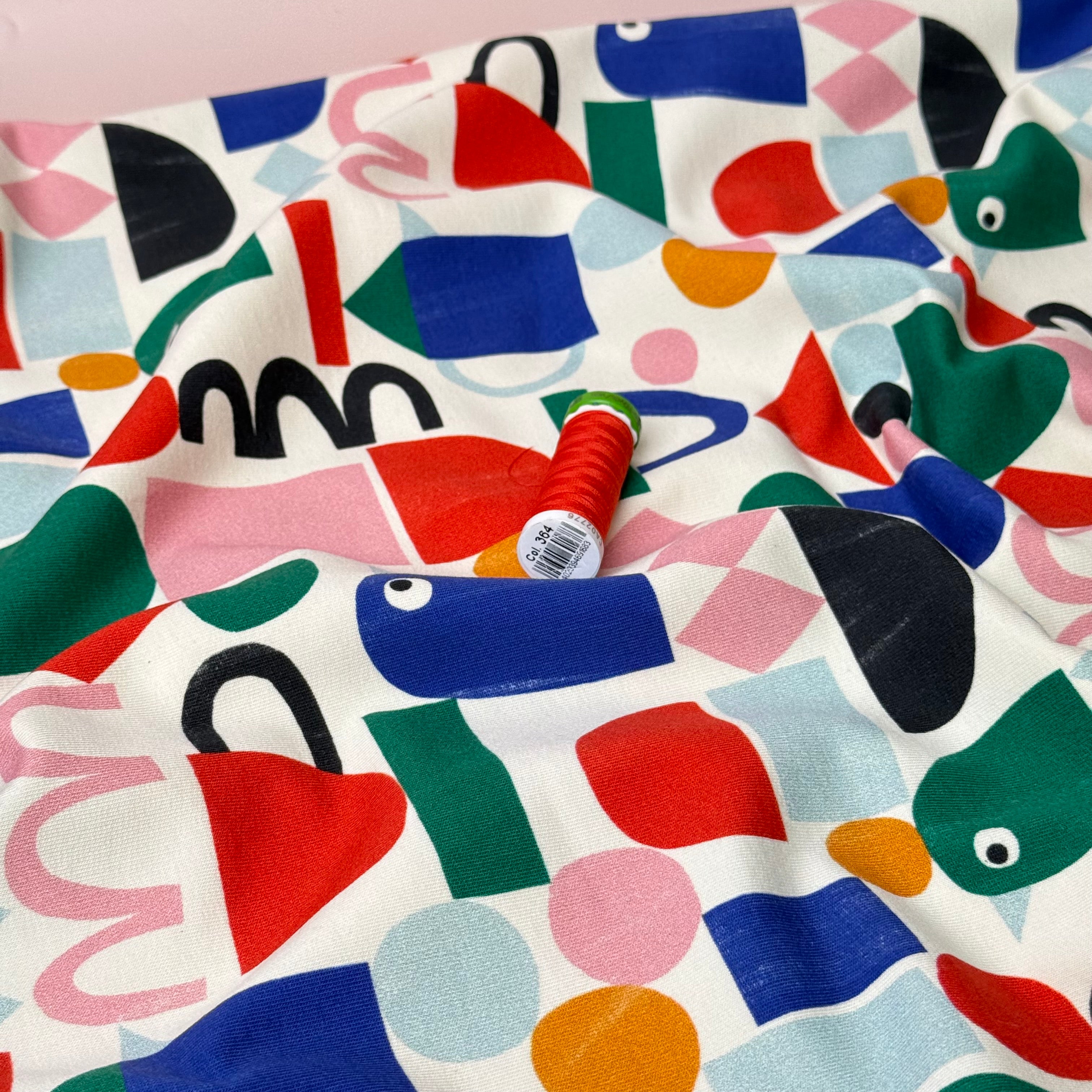 Funky Shapes Organic GOTS Cotton French Terry