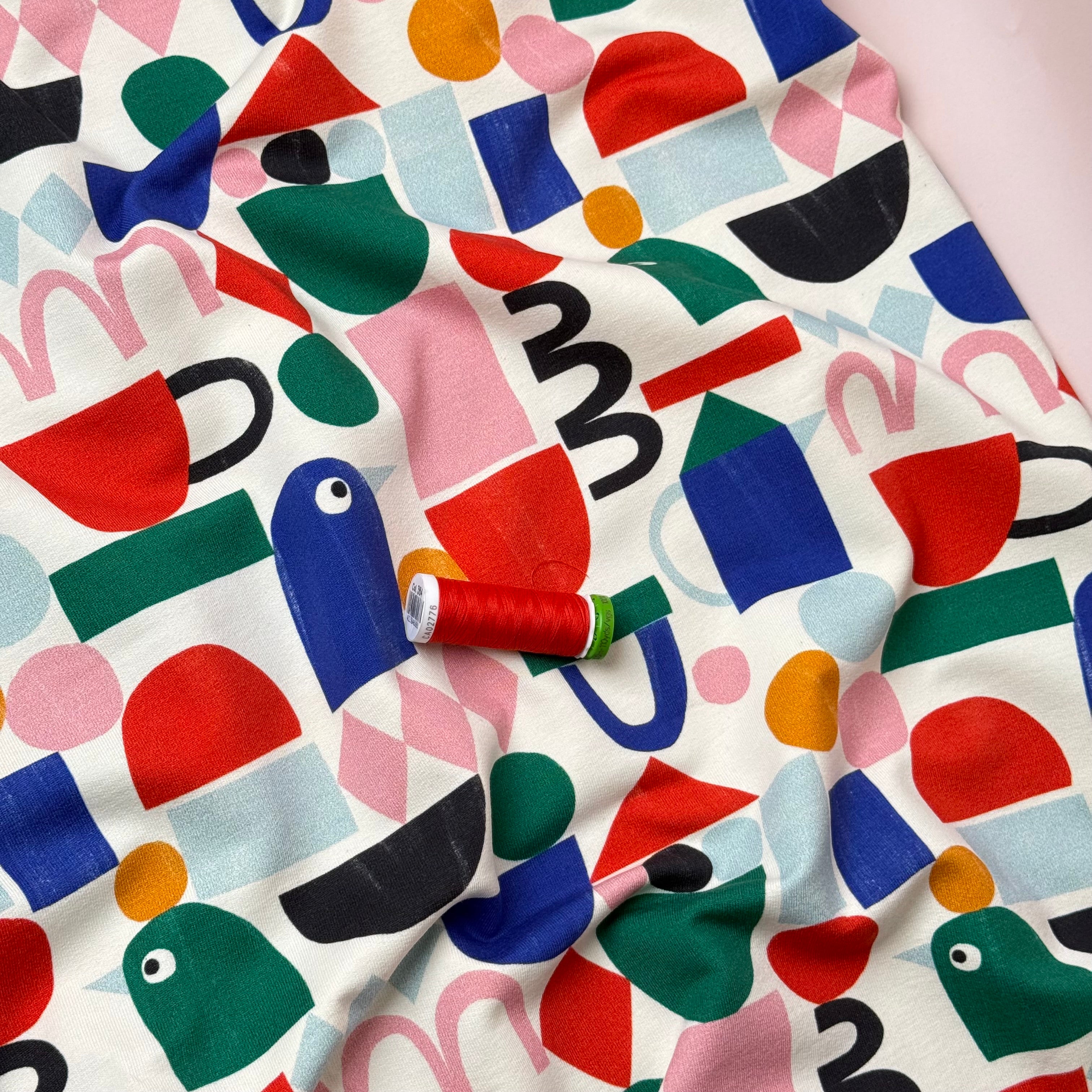 Funky Shapes Organic GOTS Cotton French Terry