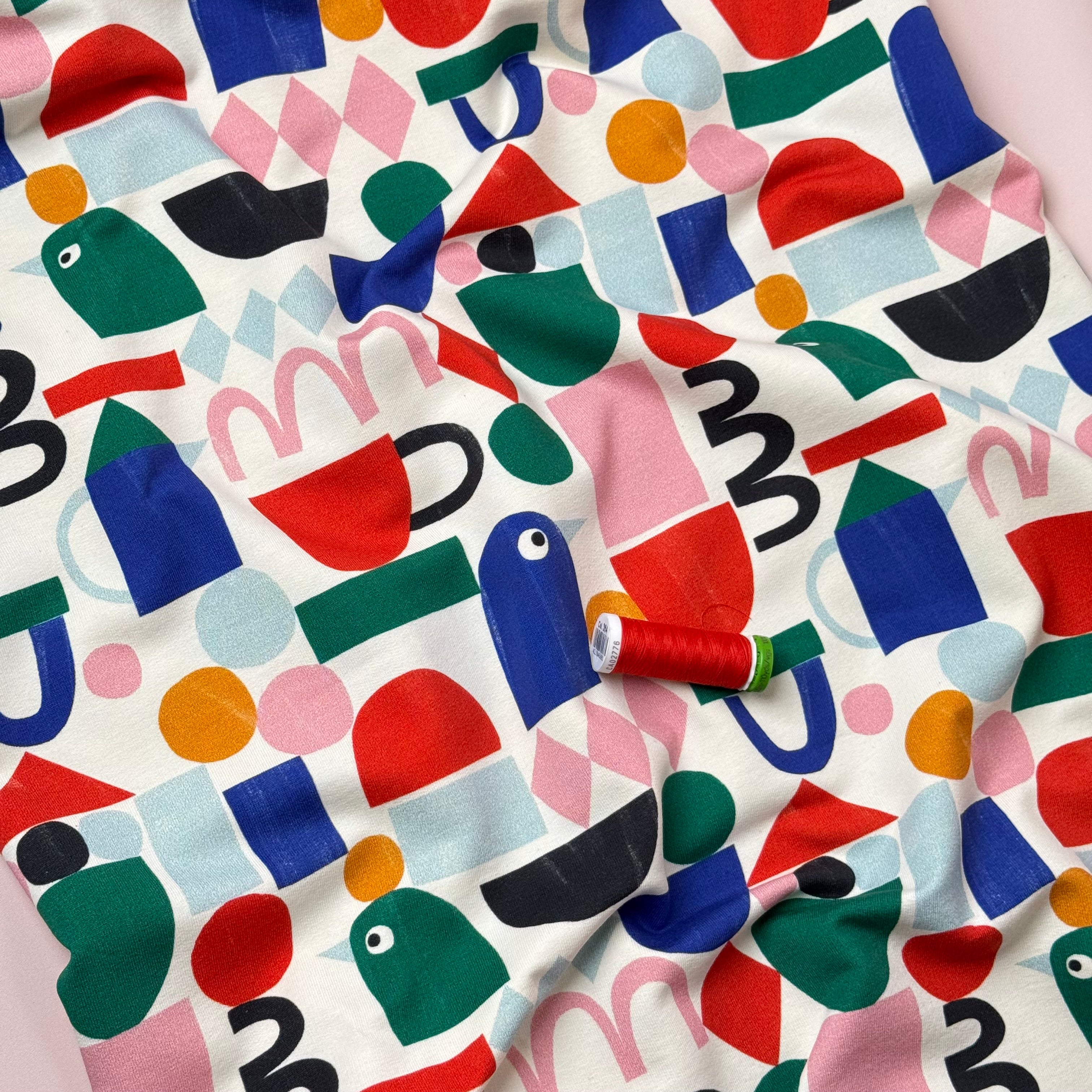 Funky Shapes Organic GOTS Cotton French Terry