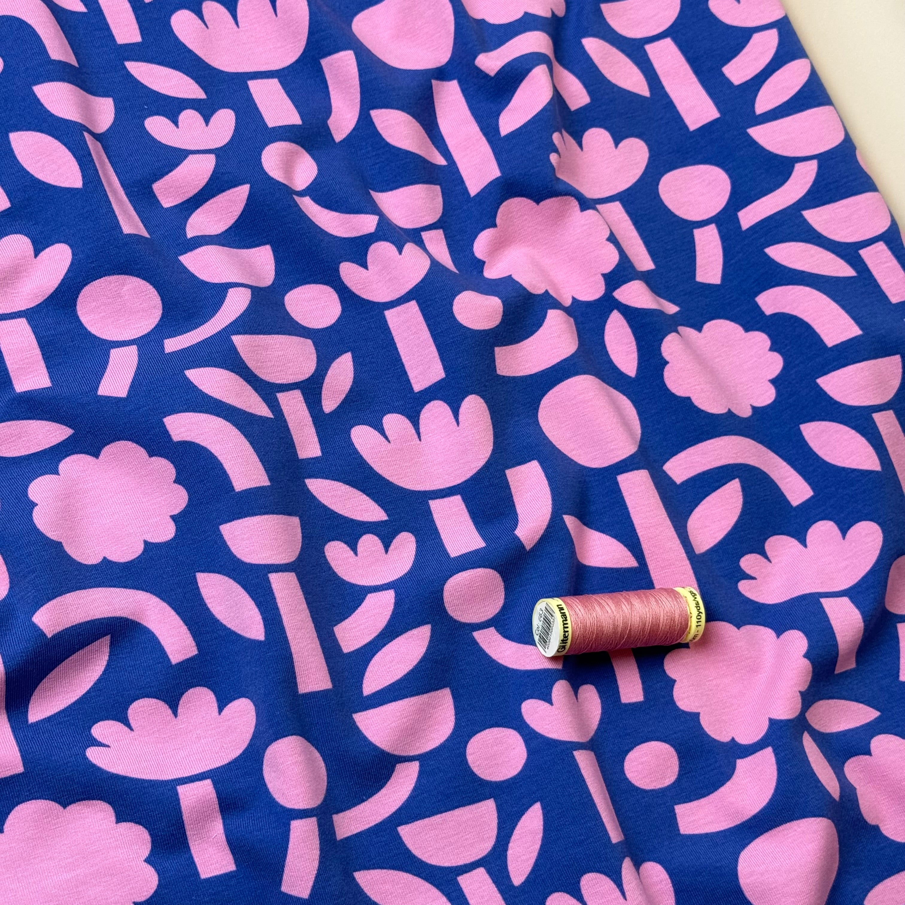 Abstract Shapes GOTS Organic Cotton Jersey