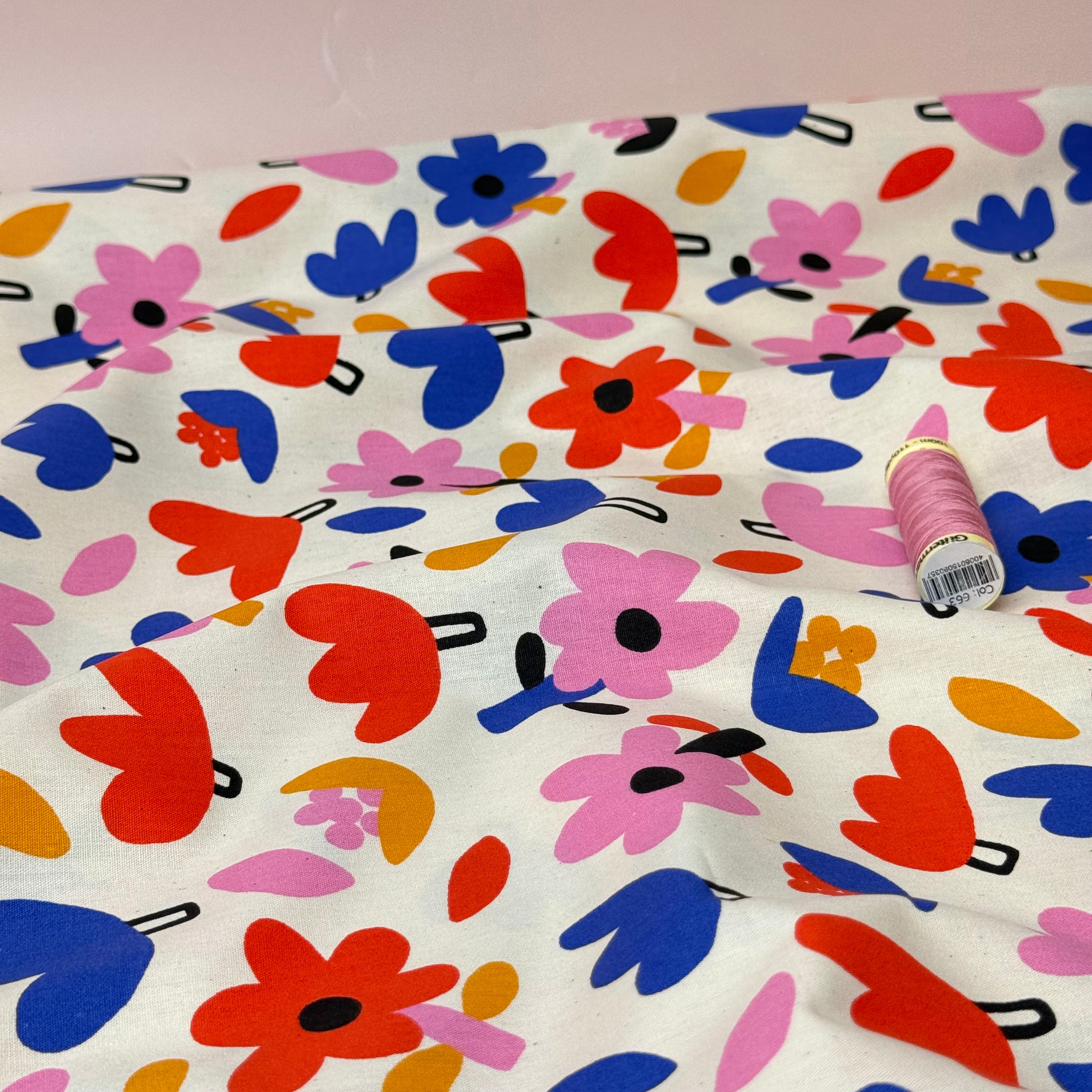 Flower Field GOTS Organic Natural Cotton