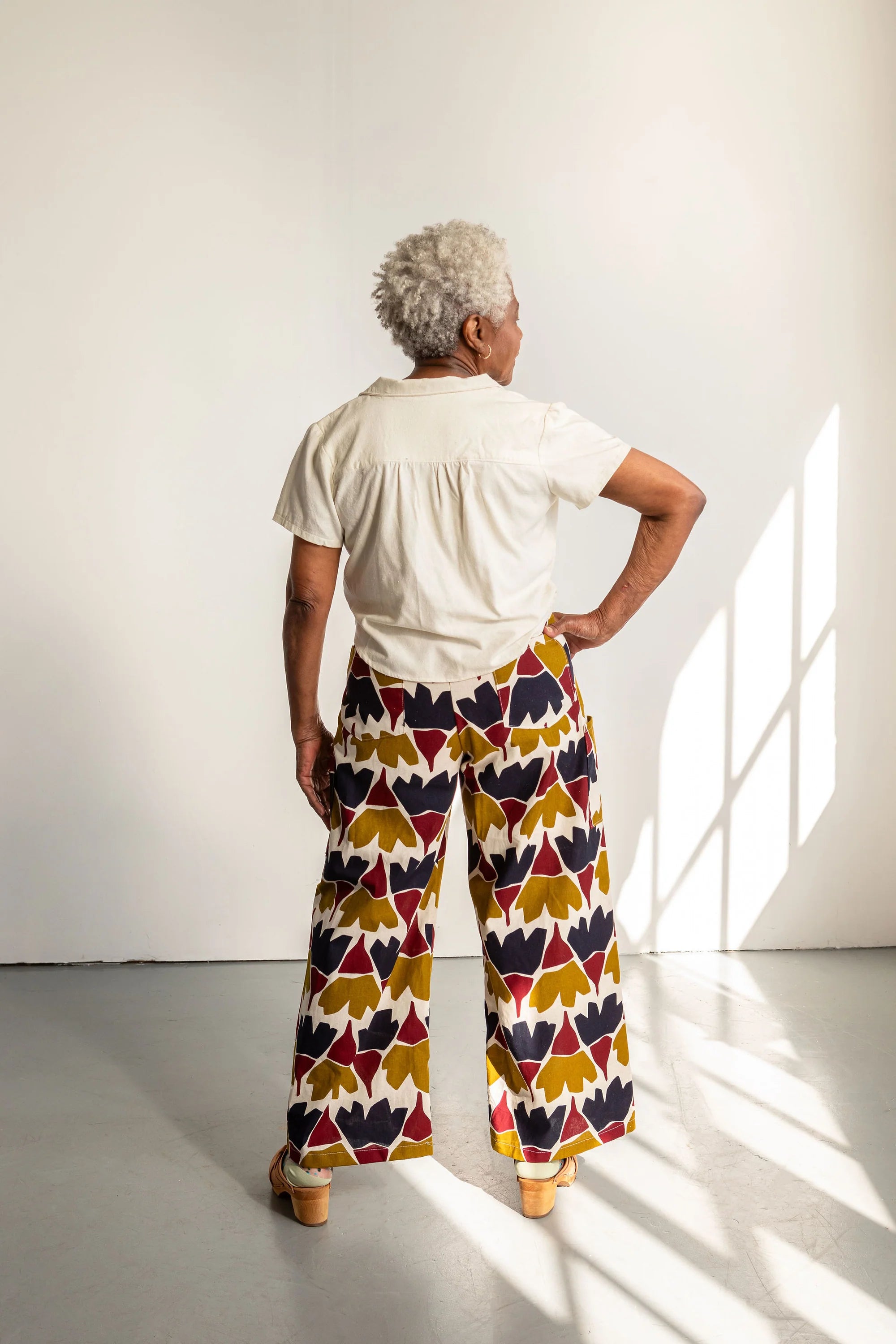 Making An Outfit Colour Bundle and Sewing Kit - Flanêur Trousers in Fuchsia Stripes and Dew Top in Derby Cherry Ribbed Jersey