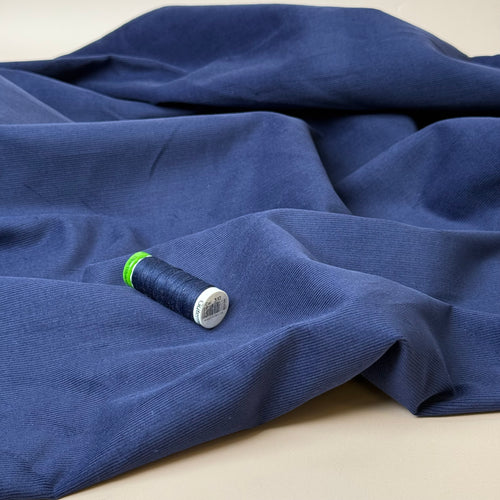 21 Wale Cotton Needlecord in Navy