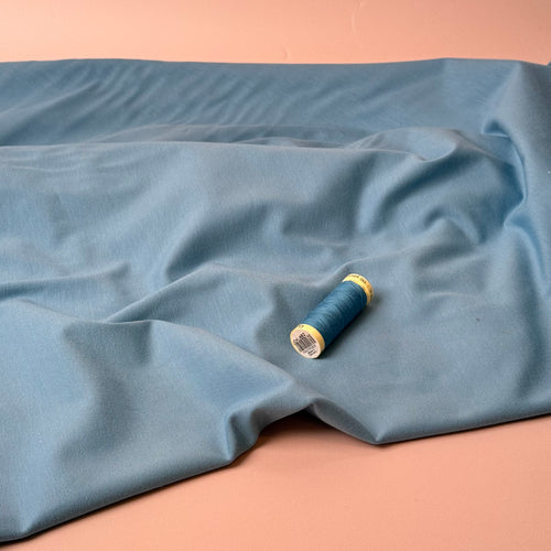 Essential Chic Muted Turquoise Plain Cotton Jersey Fabric