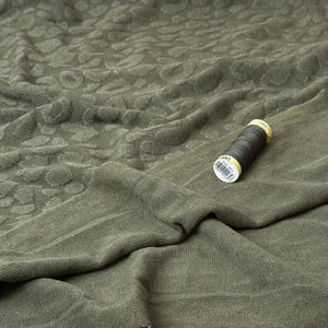 Animal Viscose Blend Light Sweater Knit in Khaki