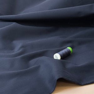 Peach Touch Cotton Gabardine with Stretch in Navy