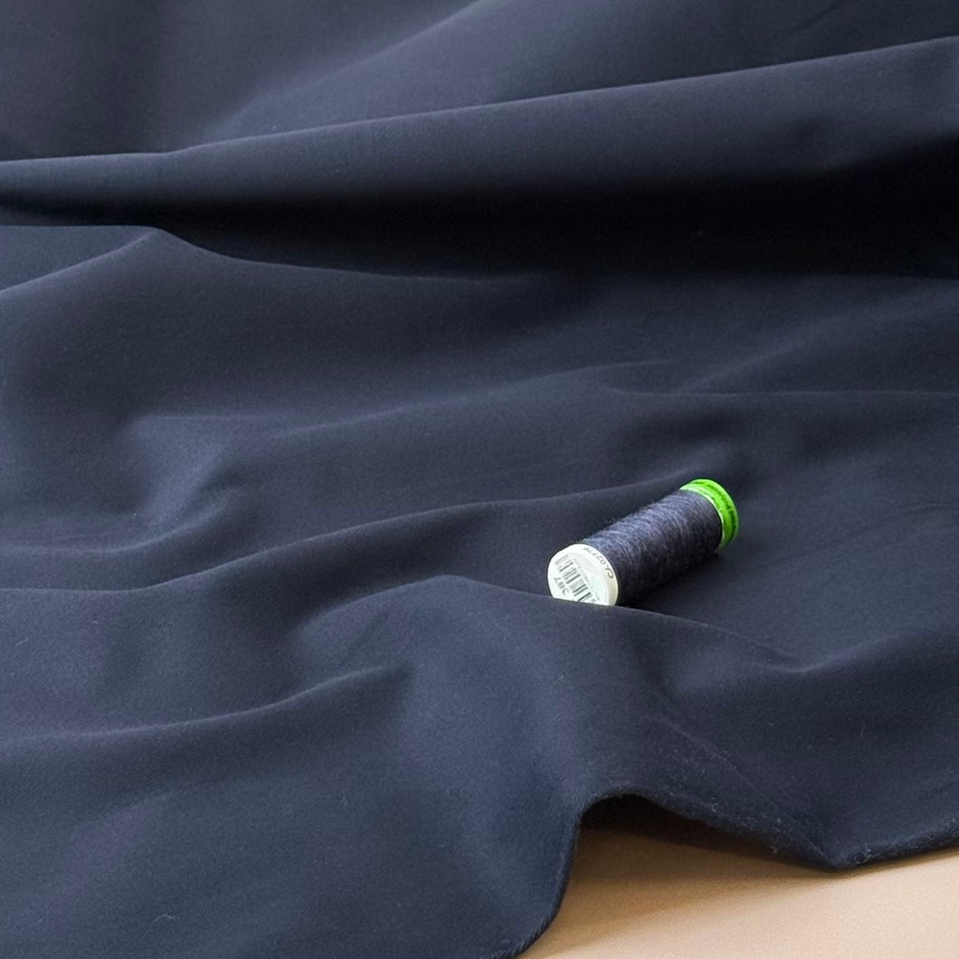 Peach Touch Cotton Gabardine with Stretch in Navy