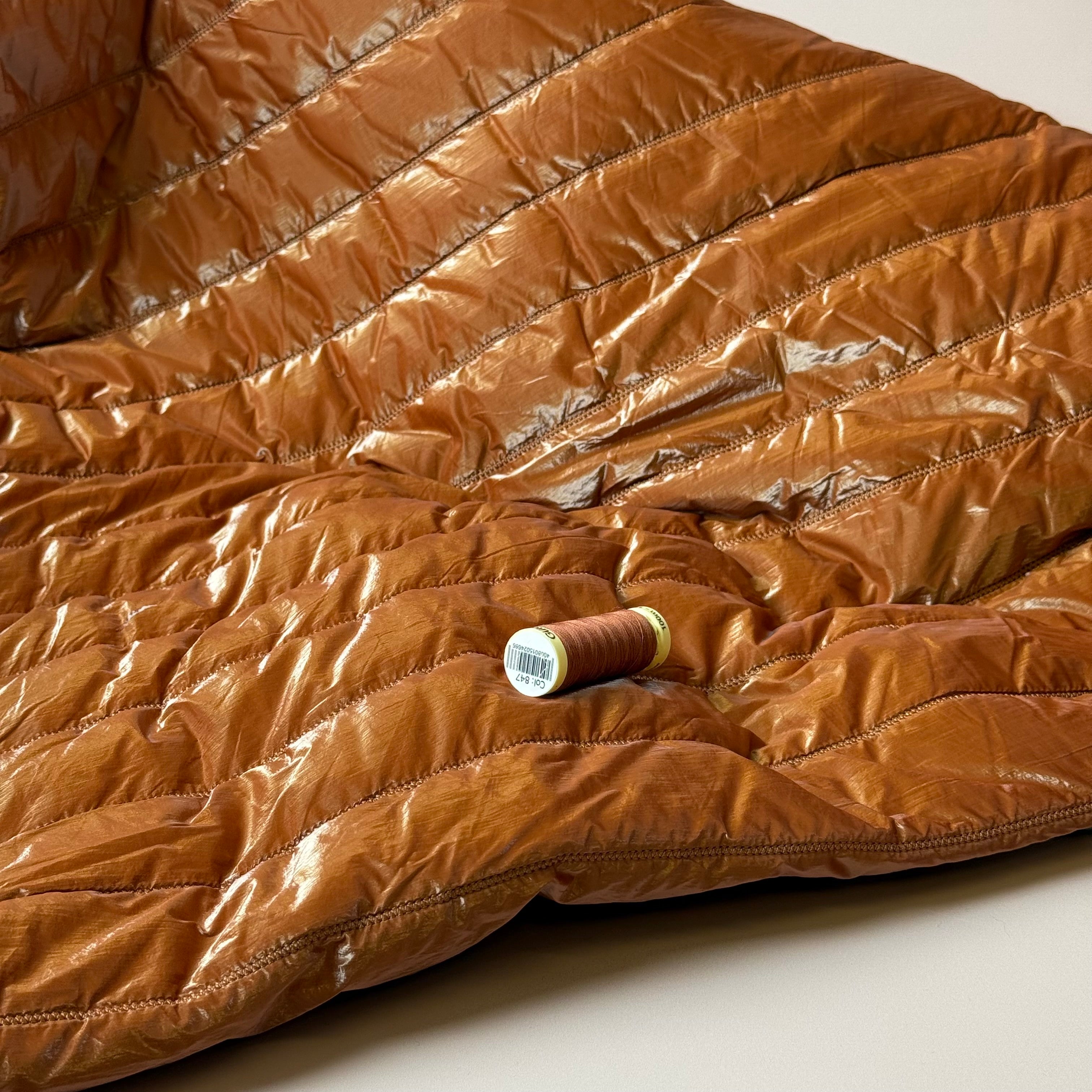 Rust Quilted Puffer Fabric