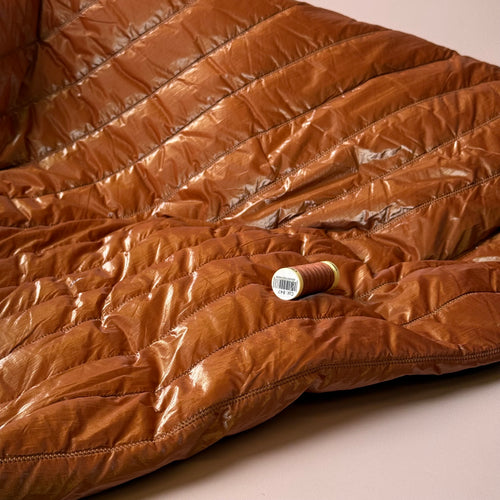 Rust Quilted Puffer Fabric