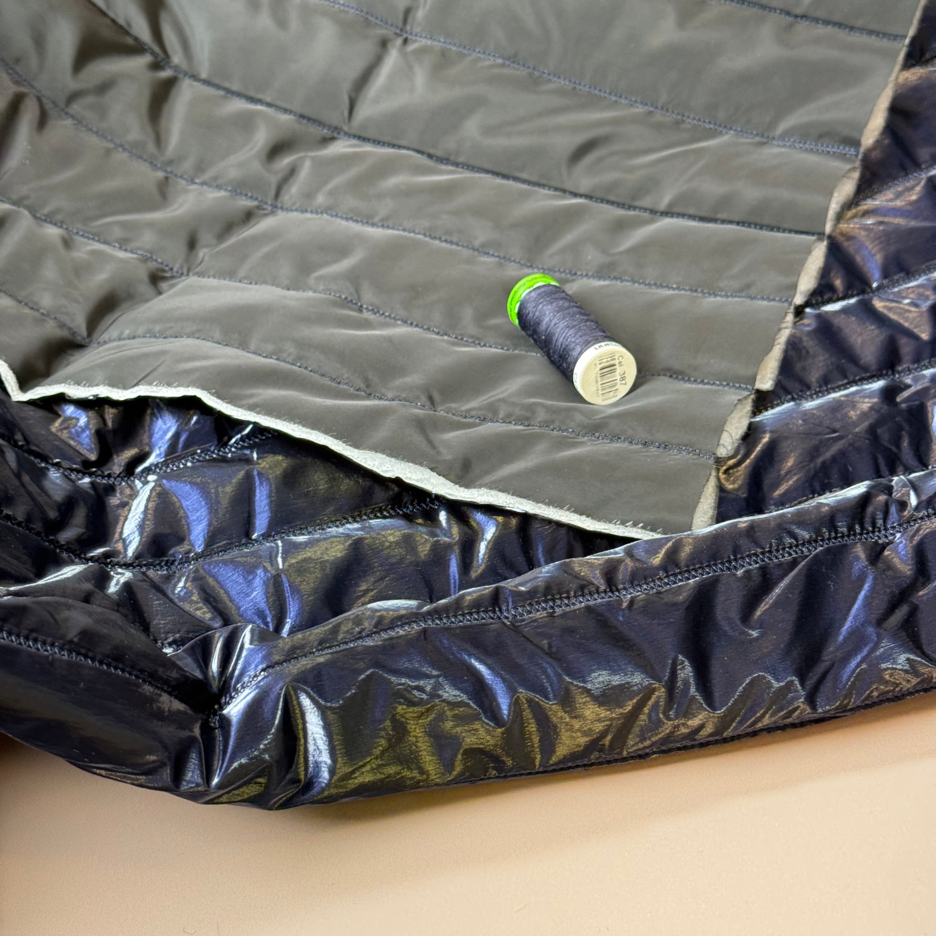 Navy Quilted Puffer Fabric