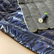 Navy Quilted Puffer Fabric
